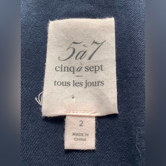 Cinq a Sept Khloe Twill Blazer Ruched Sleeve Blazer Size 2 - Picture 9 of 13